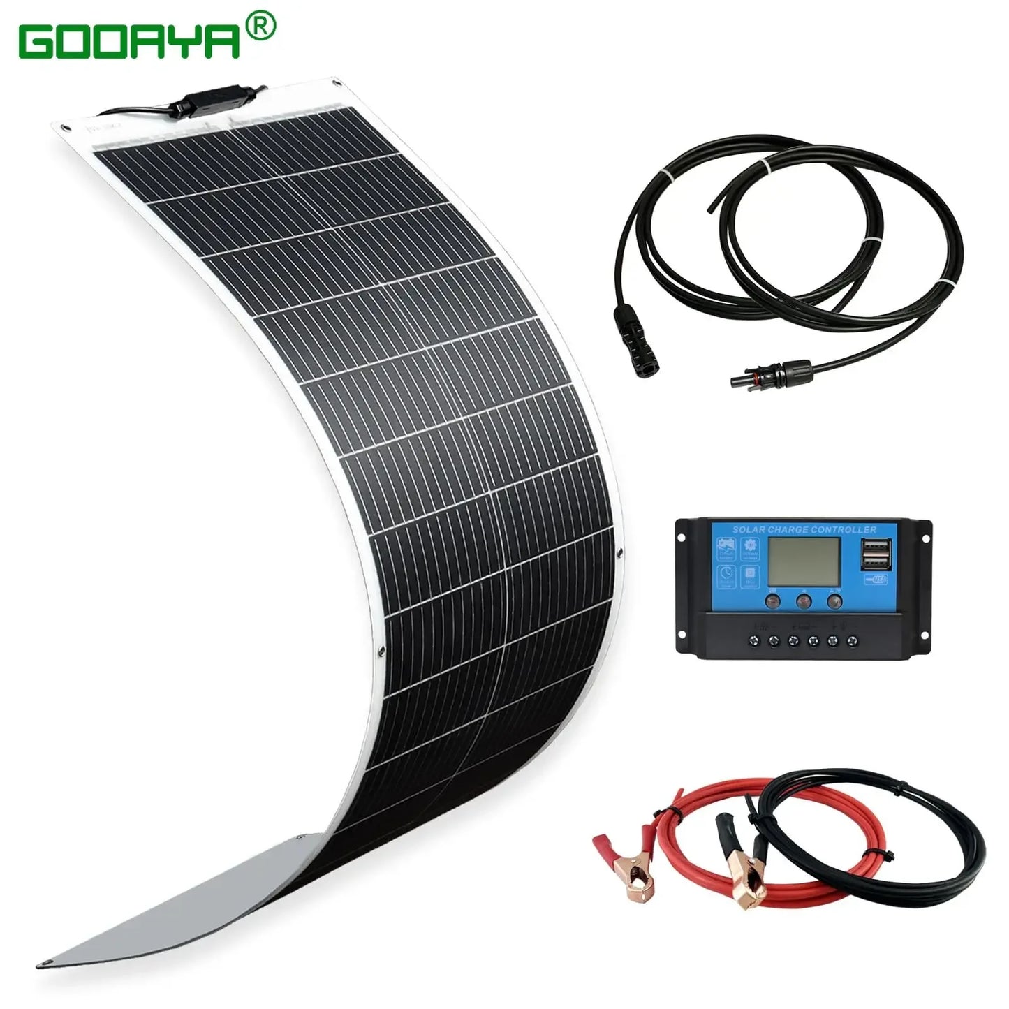 20W-1000W Solar Panel 12V Solar Cell 100A Controller Solar Panel for Phone RV Car MP3 PAD Charger Outdoor Battery Supply Camping - 1Tecbuy