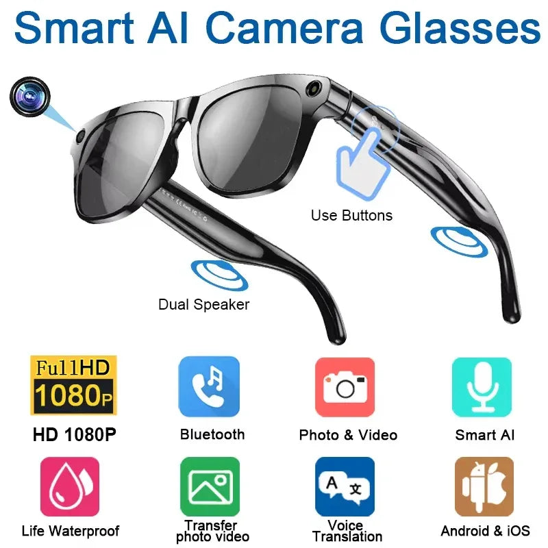 Xiaomi New 8K Ultra AI Glasses with 100MP Camera Voice Control Bluetooth Audio AR Color-Shifting Display GPT-Powered Assistant - 1Tecbuy