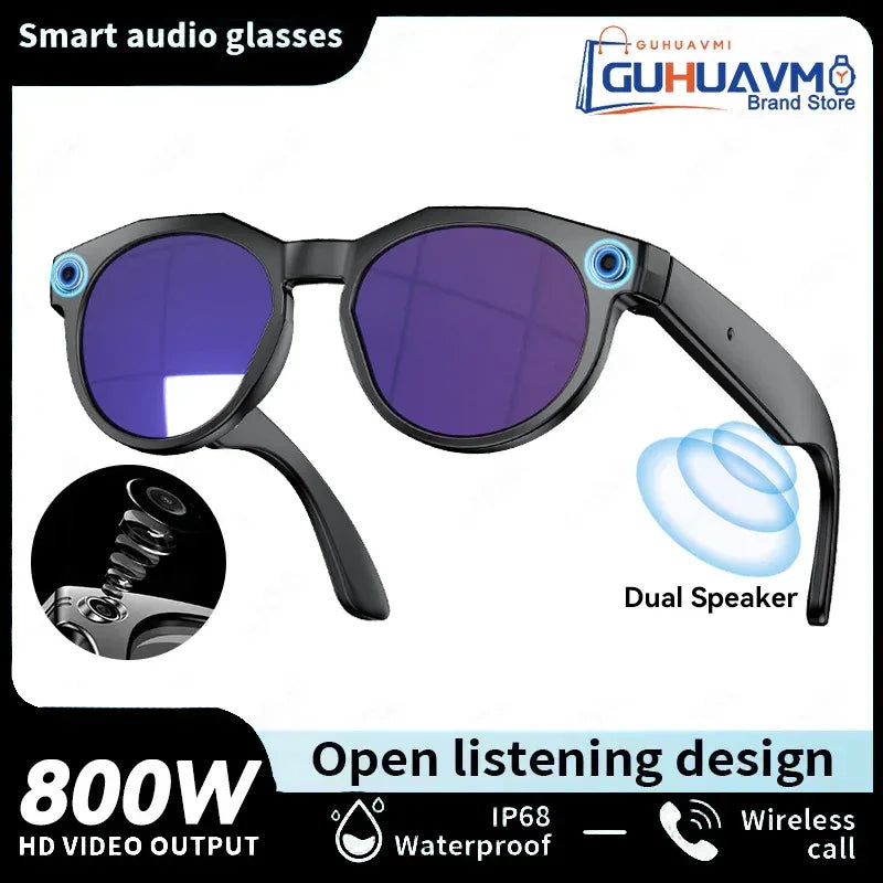 2026 New 8K HD AI Smart Glasses Men Chat GPT 800MP Camera Bluetooth Call AI Translation Voice Assistant Control Sunglasses Women - 1Tecbuy