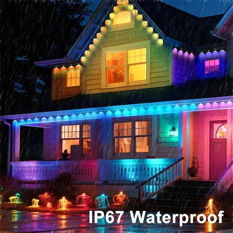 Permanent Outdoor Lights Smart RGBIC Outdoor Light Wireless APP Control Alexa Google Waterproof for Halloween Christmas Decor