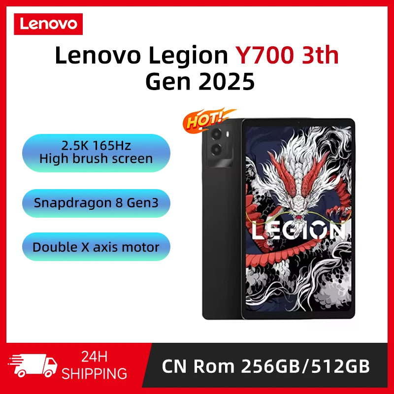 Lenovo Legion Y700 2025 Gen 3 Tab Gaming Pad Tablet CN Version 256GB 512GB 8.8" 165Hz Display 6550mAh 68W Charging Android 14