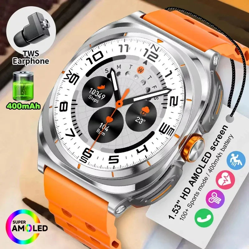 2025 Upgraded For Android IOS TWS 2 in 1 SmartWatch with Headphones Bluetooth Call IP68 Waterproof Outdoor GPS Sport Smartwatch - 1Tecbuy