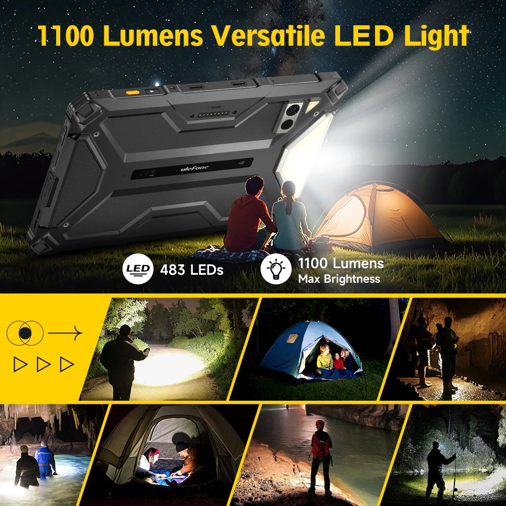 Ulefone Armor Pad 4 Ultra 5G Rugged Tablet Thermal lmaging 11800mAh 10.36"2K 16GB + 256GB Android 14 LED  Light