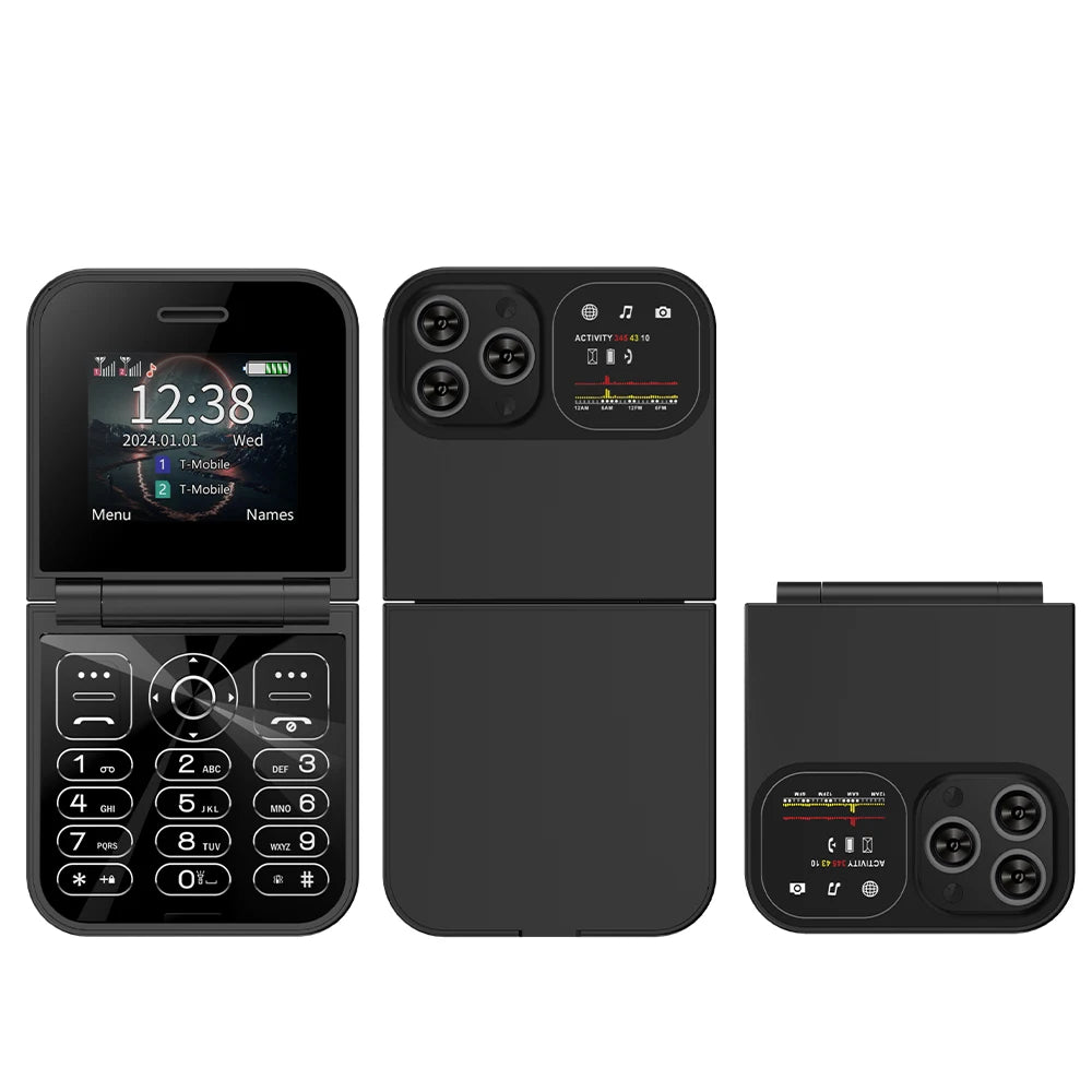 SERVO F15 Mini Flip Mobile Phone 2.0“ Display Dual SIM Card Blacklist Speed Dial Magic Voice 2G GSM Fold Button Small Cellphones