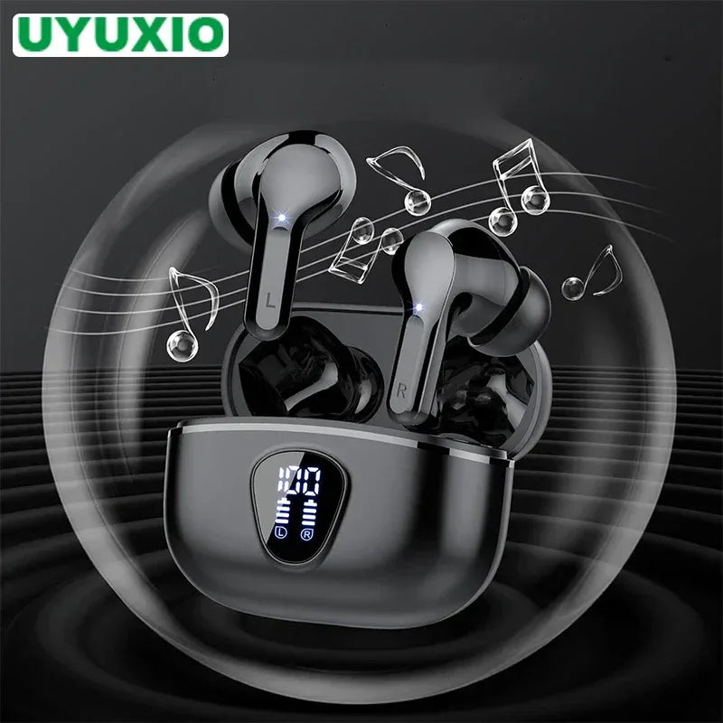 New Wireless Earbuds HiFi Stereo Headphones BT5.3 with ENC Noise Cancelling 48H LED Display Ear Buds IP7 Waterproof Earphones - 1Tecbuy