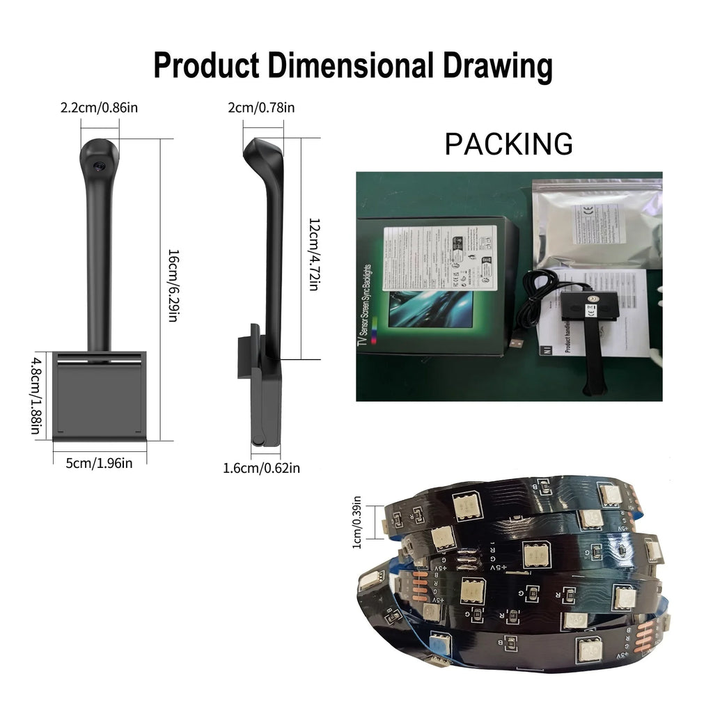 EISSLOLY RGBIC LED Lights for TV Backlighting 3.8M/5M Music Sync Smart LED Strip App Remote Ambient Light for Gaming Party