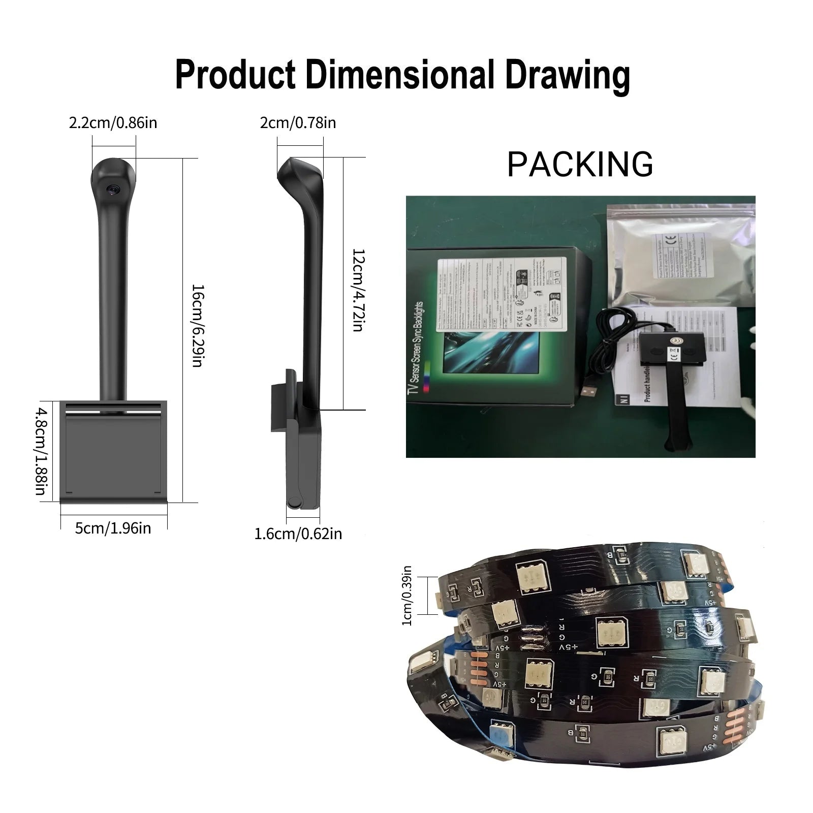 EISSLOLY RGBIC LED Lights for TV Backlighting 3.8M/5M Music Sync Smart LED Strip App Remote Ambient Light for Gaming Party