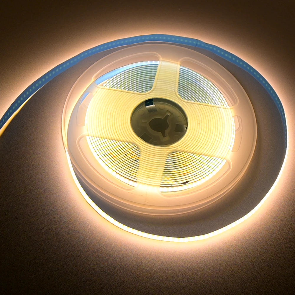 RF Remote Control COB LED Strip 12V 1m 2m 3m 4m 5m Warm White Natural Dimmable Flexible Room Kitchen Cabinet Lighting Decor KIT