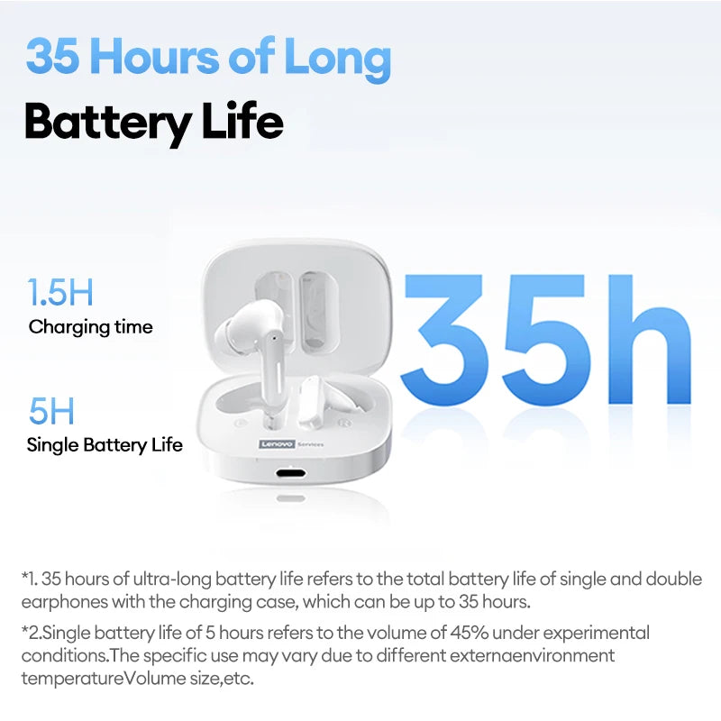 New Lenovo LE209 Wireless Upgrade Bluetooth 6.0 Earphone Noise Canceling Sport Headphones 30H Long Battery Life Headset With Mic
