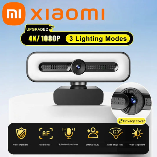 Xiaomi 4K HD Mini Webcam Portable 1080P Webcam With Microphone Light Laptop Desktop Computer For Live Video Call Conference