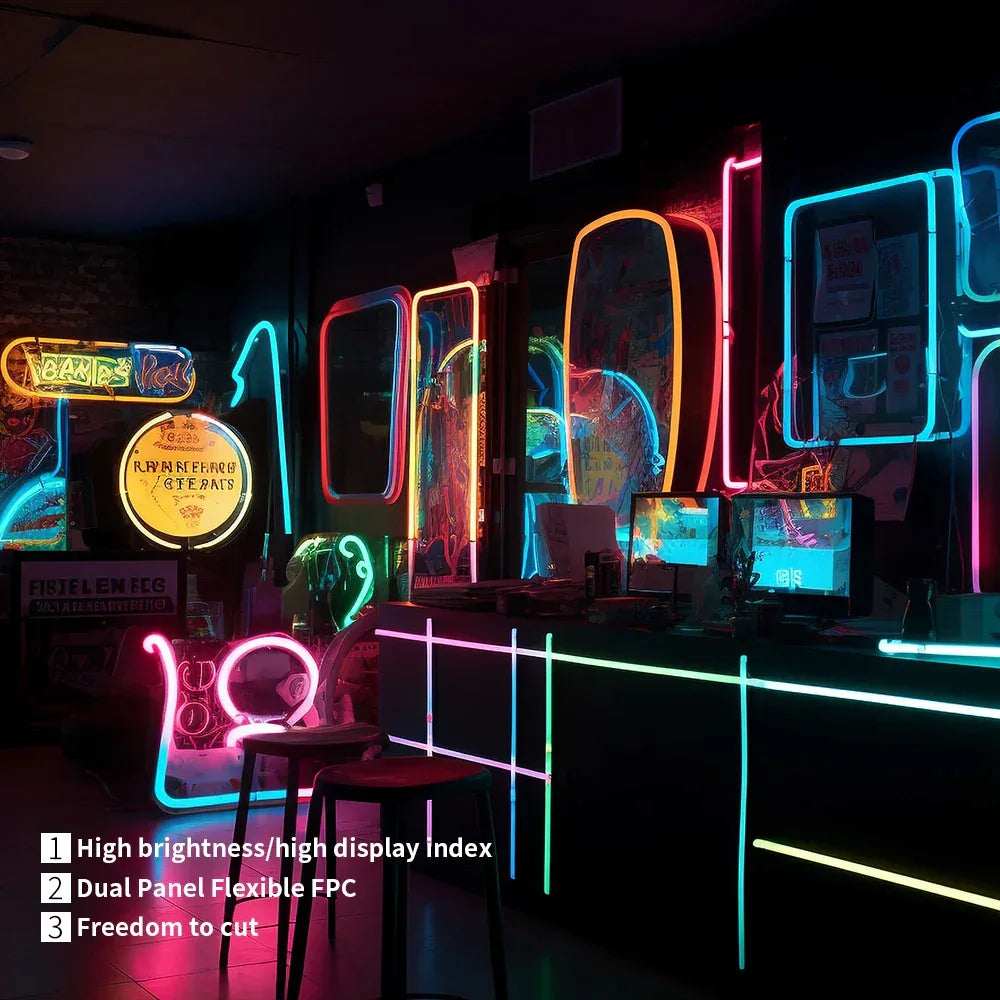 WS2812B WS2815 Individually Addressable RGBIC LED Strip 60Leds/m 8mm White PCB Bendable S Shape DIY Light Tape - 1Tecbuy