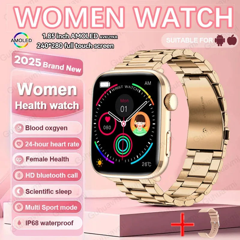 2025 New For Xiaomi Women AI Smart Diagnosis Smart Watch HRV+PPG Blood Pressure Blood oxygen Health monitor IP68 NFC Smartwatchs - 1Tecbuy