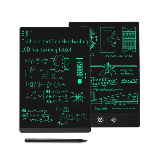 9.5 inch LCD Writing Tablet Full Screen Superfine Double Sided for Kids Drawing Pad Student Writing Pad Gifts Office Notepad - 1Tecbuy