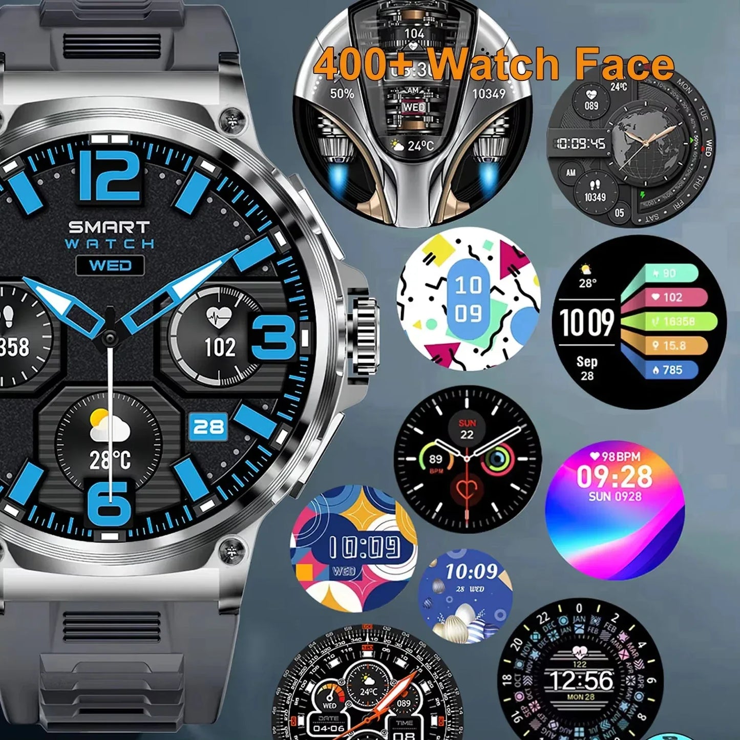 710mAh Bluetooth Call Smart Watch Men 1.85" HD Screen Multi Sports Modes Heart Rate Monitor 2025 New Smartwatch For Android IOS - 1Tecbuy