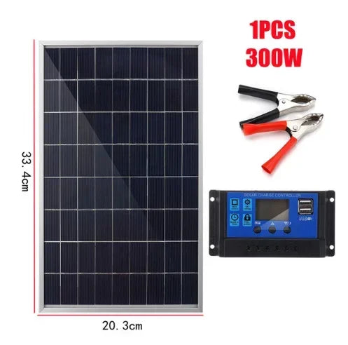 20W/H  Solar Panel Kit Complete12V Polycrystalline Power Portable Outdoor Rechargeable Solar Cell Solar Generator for Home