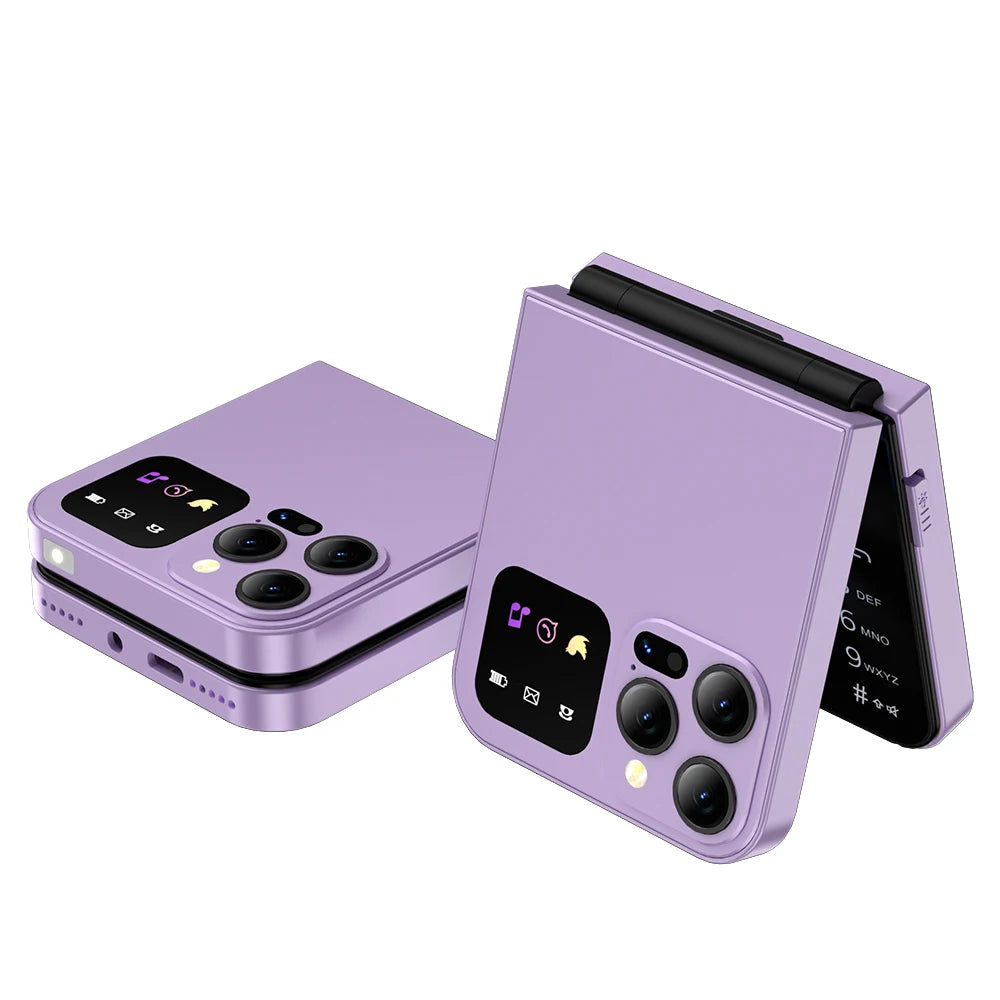 SERVO A50 PRO Flip Mobile Phones Magic Voice Blacklist Dual SIM Call Record Speed Dial Foldable Cellphones 2.4" Display Type-C