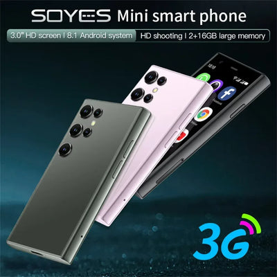 SOYES S23 Pro Mini Smartphone Android 8.1 Dual SIM 3.0'' HD WIFI Bluetooth 3G Small Mobile Phone - 1Tecbuy