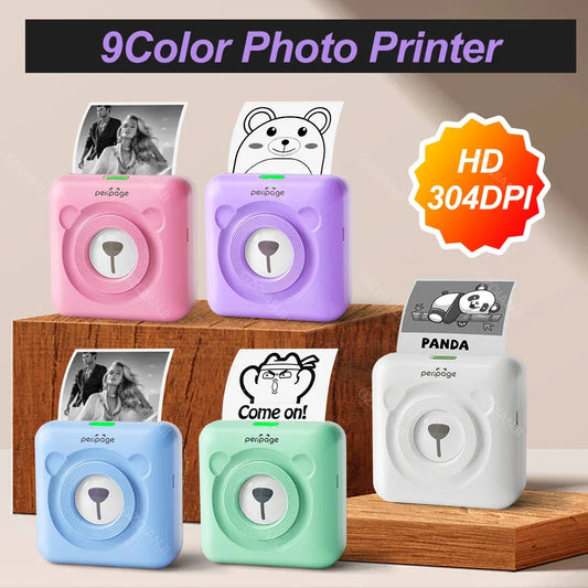 7 Colors Peripage A6 304DPI Mini Photo Printer Notes Sticker Label Printing Machine Bluetooth Portable Wireless Printer Marker - 1Tecbuy