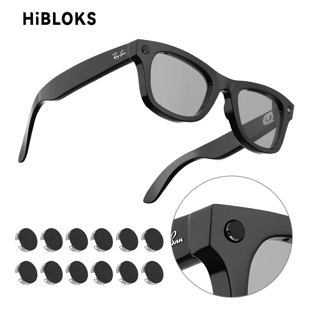 HIBLOKS For Ray-Ban Meta Wayfarer RW4008/RW4006 Skyler RW4010 RW4009/RW4009F AI intelligent Glasses Record Video Shading Sticker - 1Tecbuy