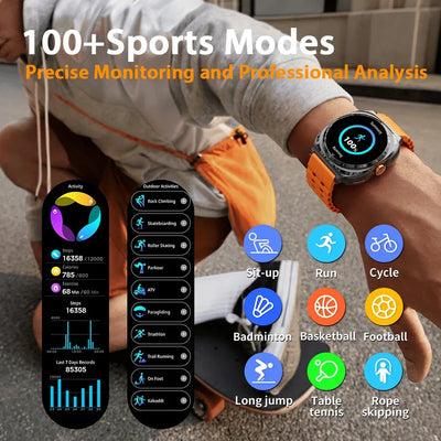 2025 Upgraded For Android IOS TWS 2 in 1 SmartWatch with Headphones Bluetooth Call IP68 Waterproof Outdoor GPS Sport Smartwatch - 1Tecbuy