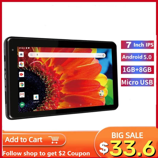 Top Sales Tablet PC 7 INCH G7 Android 5.0 DDR 1GB EMMC 8GB Quad Core 1024 x 600 IPS 3000mAh Li-ion Battery WIFI - 1Tecbuy