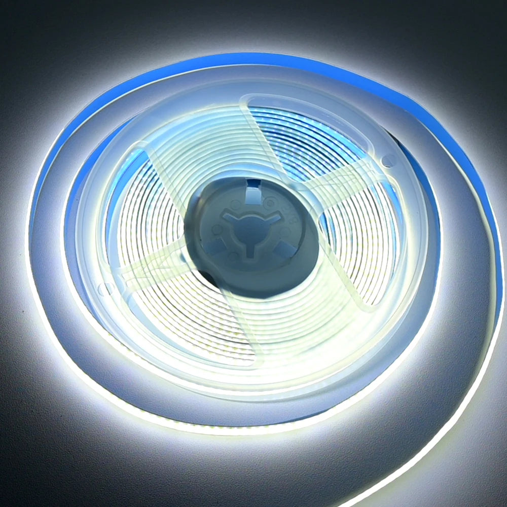 RF Remote Control COB LED Strip 12V 1m 2m 3m 4m 5m Warm White Natural Dimmable Flexible Room Kitchen Cabinet Lighting Decor KIT