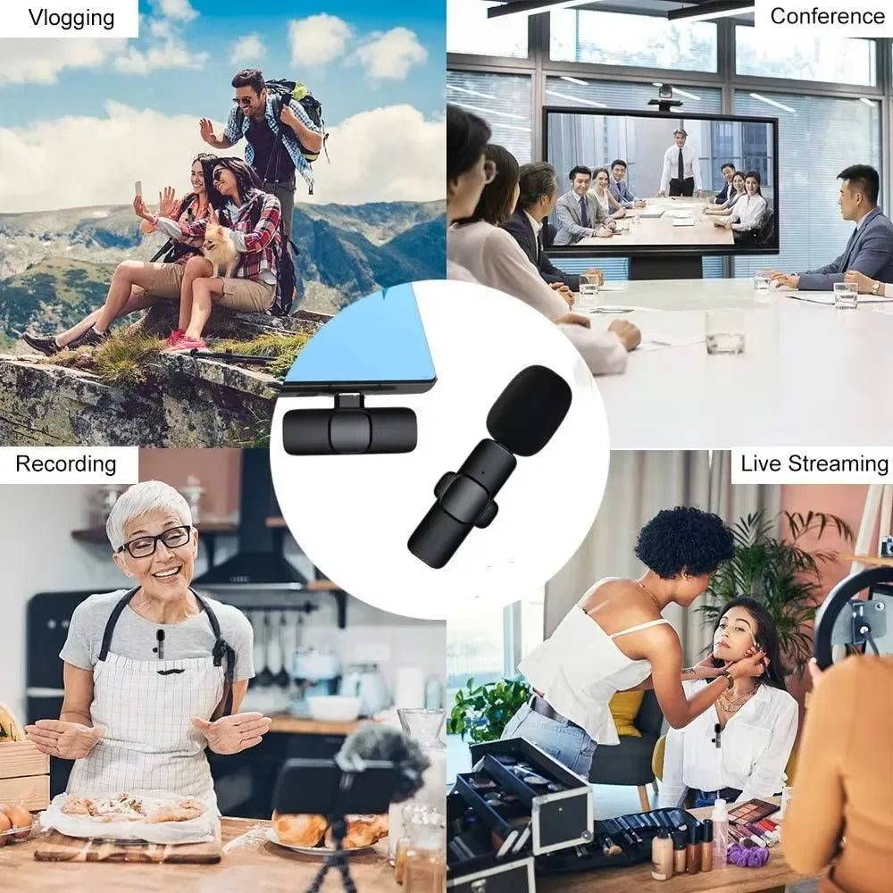 Xiaomi Mini Portable Wireless Lavalier Microphone for Live Broadcast Gaming Audio Video Recording iPhone Android - 1Tecbuy