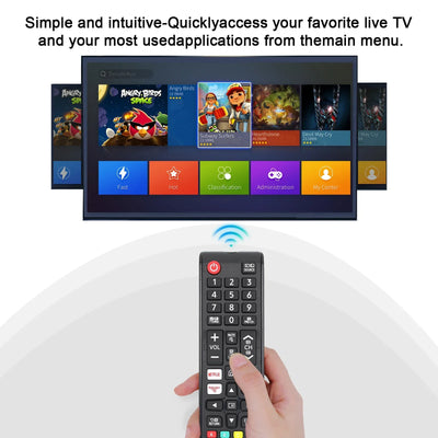 Universal Remote Control for Samsung Smart Tv, Control Replacement Fit for 4K Uhd Qled Hdtv Led Tvs, with Hulu Netflix Primevide - 1Tecbuy
