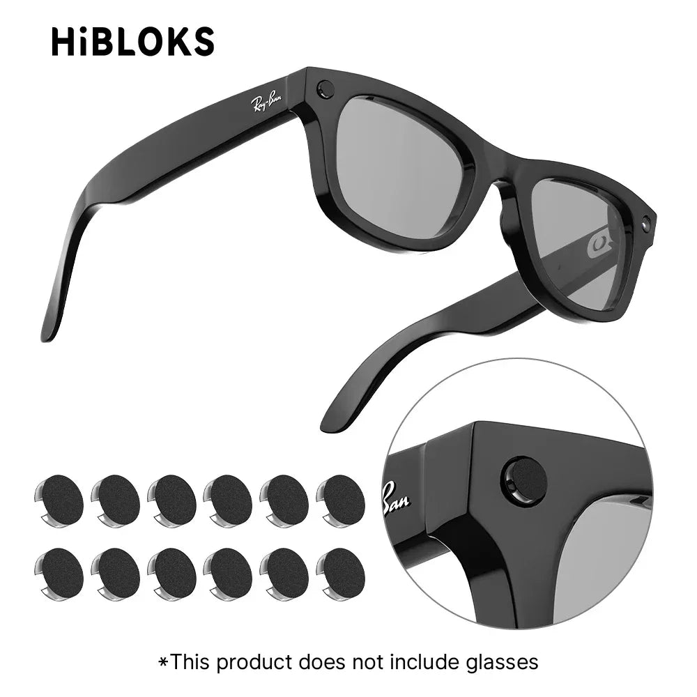 HIBLOKS For Ray-Ban Meta Wayfarer RW4008/RW4006 Skyler RW4010 RW4009/RW4009F AI intelligent Glasses Record Video Shading Sticker - 1Tecbuy