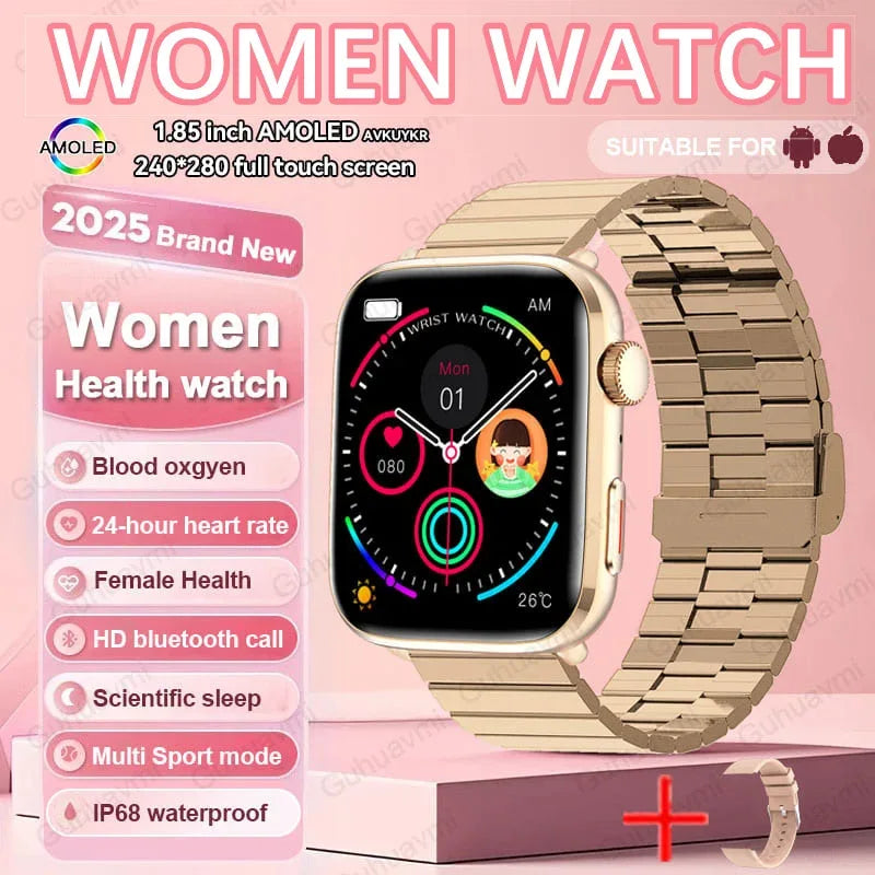 2025 New For Xiaomi Women AI Smart Diagnosis Smart Watch HRV+PPG Blood Pressure Blood oxygen Health monitor IP68 NFC Smartwatchs - 1Tecbuy