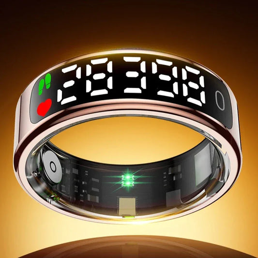 New Smart Ring 2025 Display Screen Gestures Control Video 5ATM Waterproof Remote Camera Blood Oxygen Monitor Multi Sports Mode - 1Tecbuy