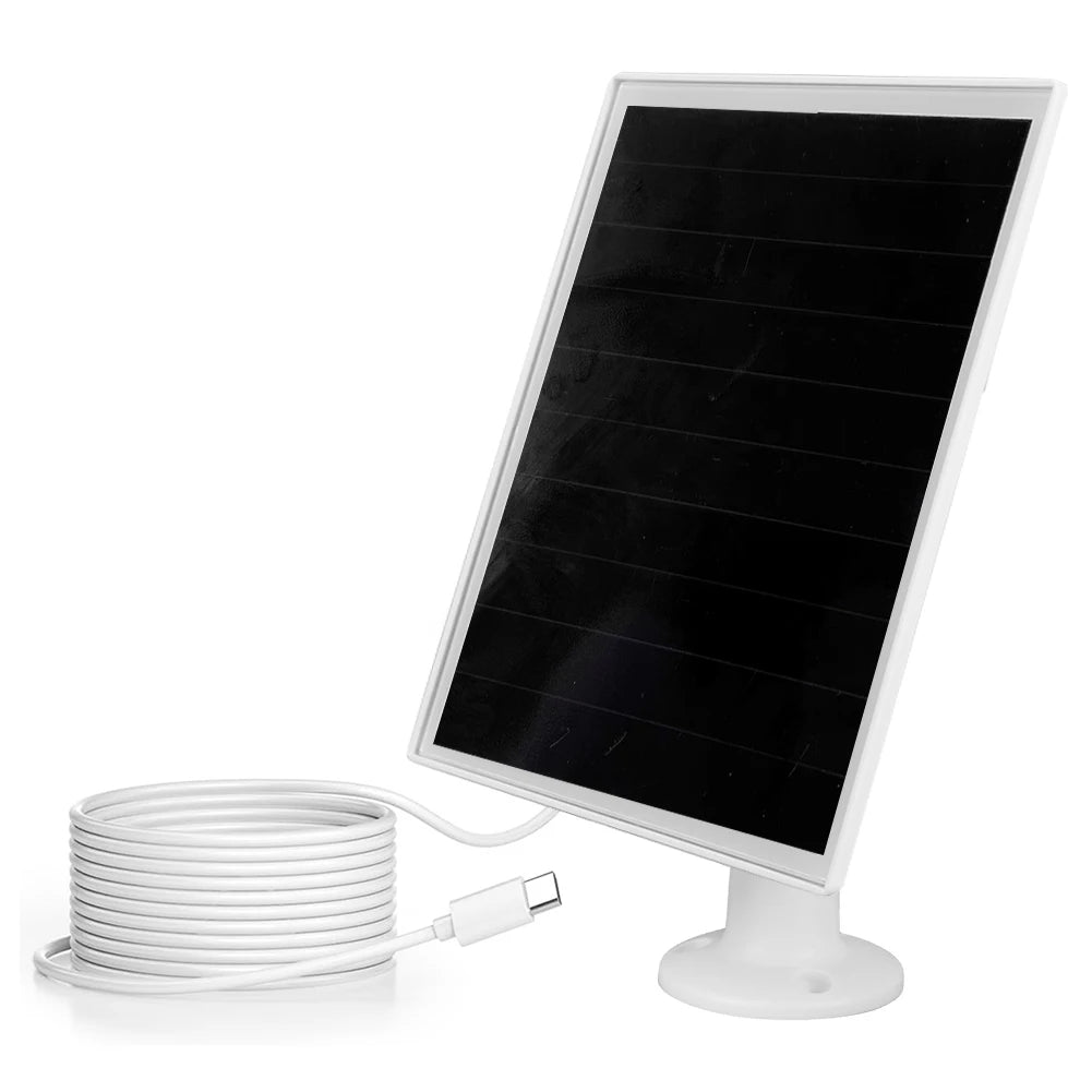 20W 5V Shingled Solar Panel Micro USB & USB-C Port Solar Panel Charger IP65 Waterproof Solar Charging Panel for Security Camera