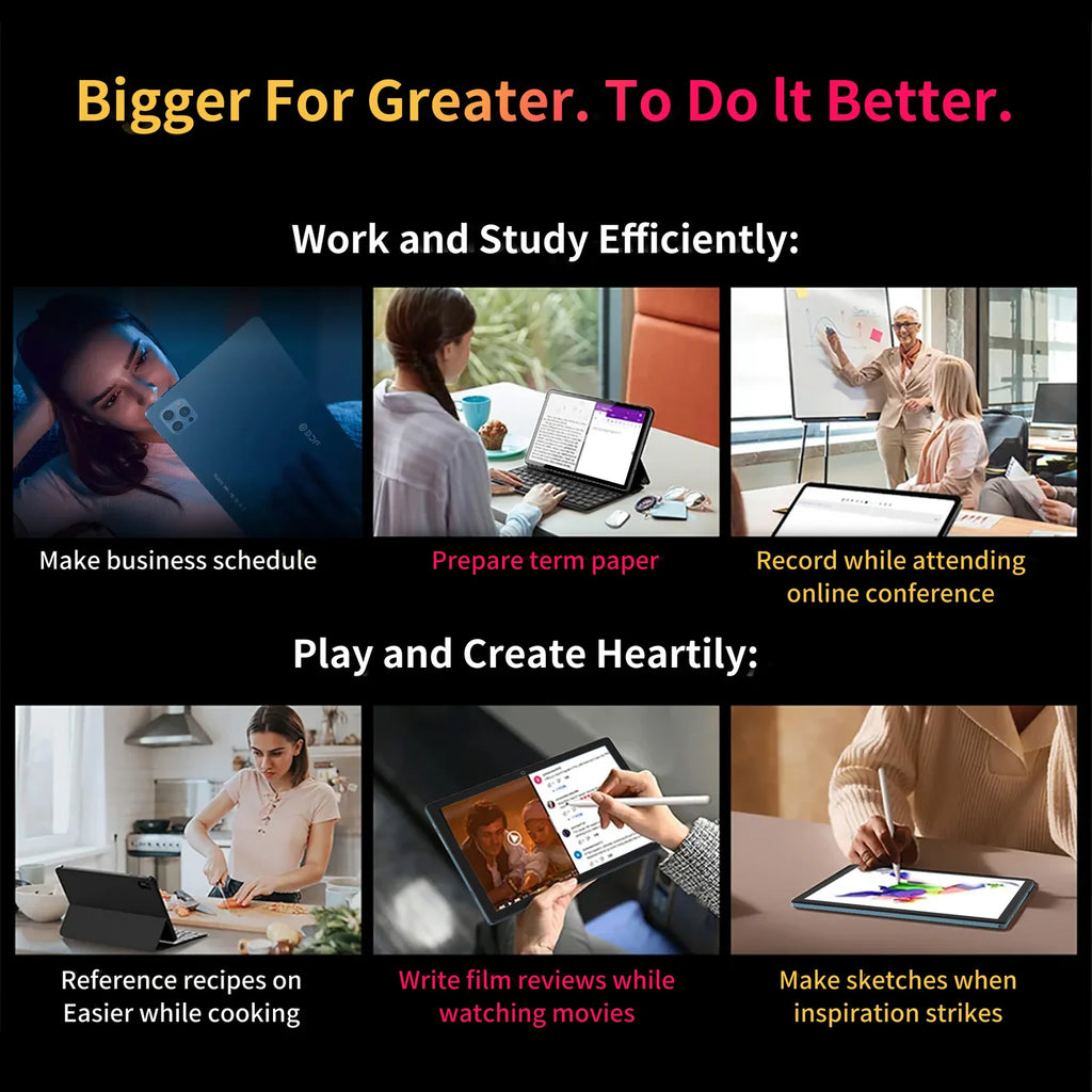 10.1 Inch Android 13 Tablet with Octa Core 4GB RAM 64GB ROM Dual SIM 3G Call WiFi Bluetooth Google Play - New Model