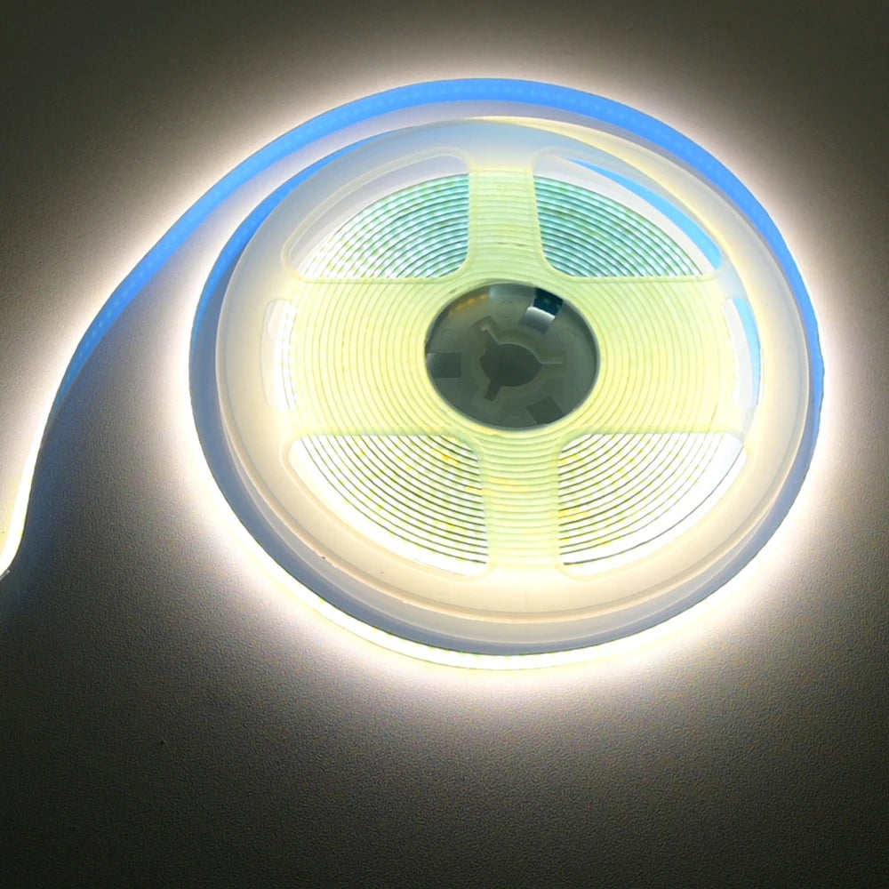 RF Remote Control COB LED Strip 12V 1m 2m 3m 4m 5m Warm White Natural Dimmable Flexible Room Kitchen Cabinet Lighting Decor KIT