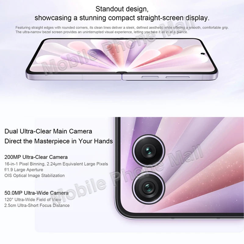Original HONOR Magic V Flip 2 5G Foldable Phone 6.82 Inches OLED Display Snapdragon 8 Gen 3 Camera 200MP Google Play Smartphone