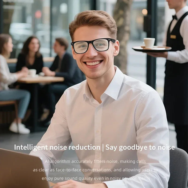 2025 AI Translation Smart Glasses Bluetooth Call Headphones UV Protective Lenses Connected Bezel Outdoor Sports Sunglasses - 1Tecbuy