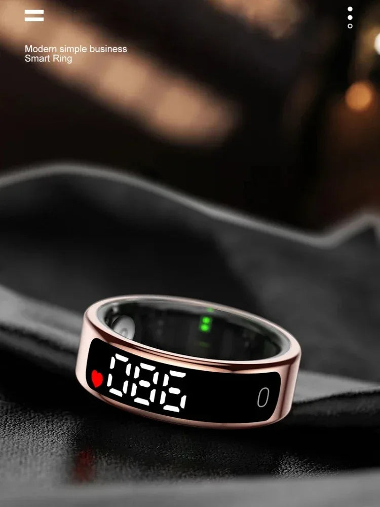 New Smart Ring 2025 Display Screen Gestures Control Video 5ATM Waterproof Remote Camera Blood Oxygen Monitor Multi Sports Mode - 1Tecbuy