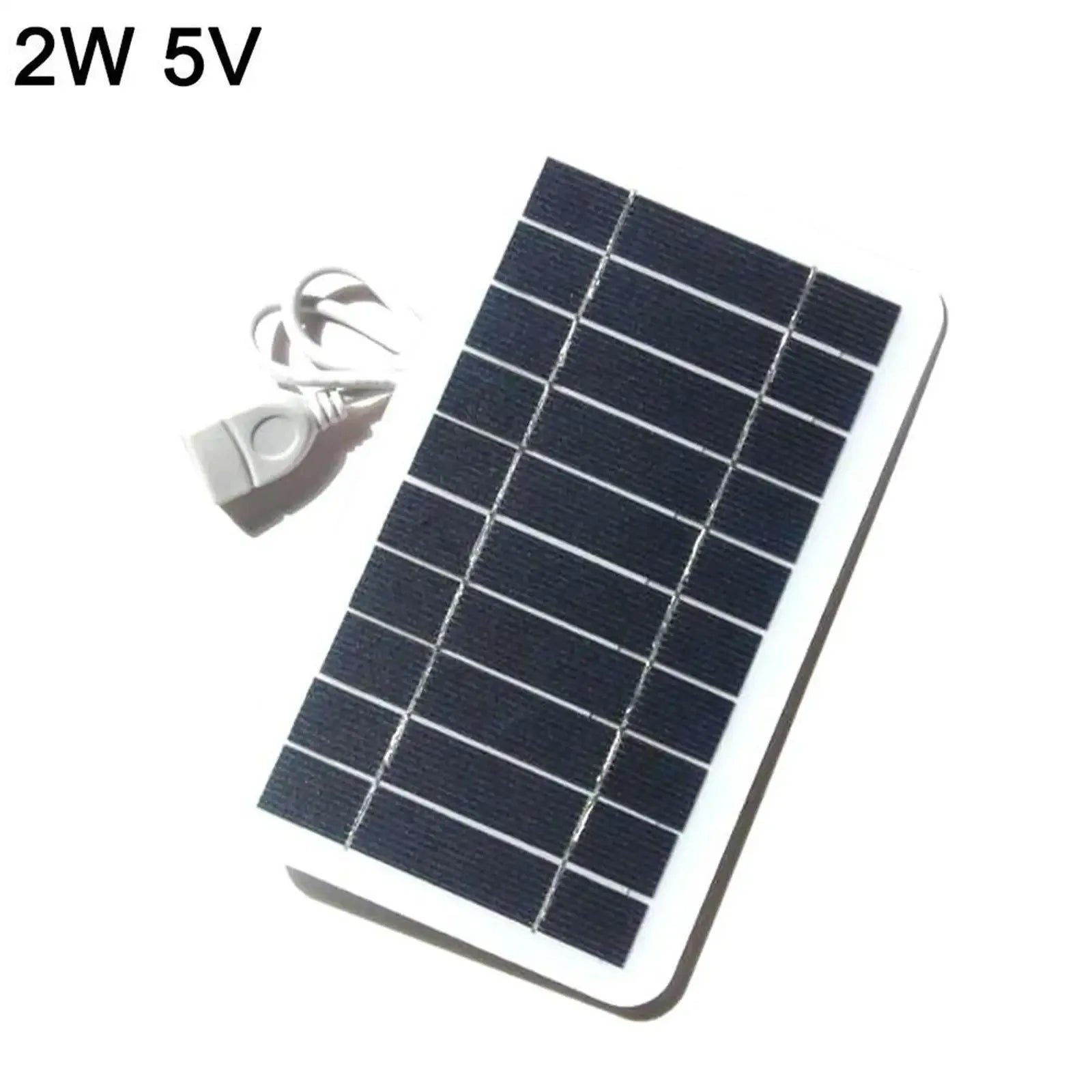 Portable Solar Panel 5V 2W Solar Plate With USB Safe Charge Stabilize Battery Charger For Power Bank Phone Outdoor Camping Home - 1Tecbuy