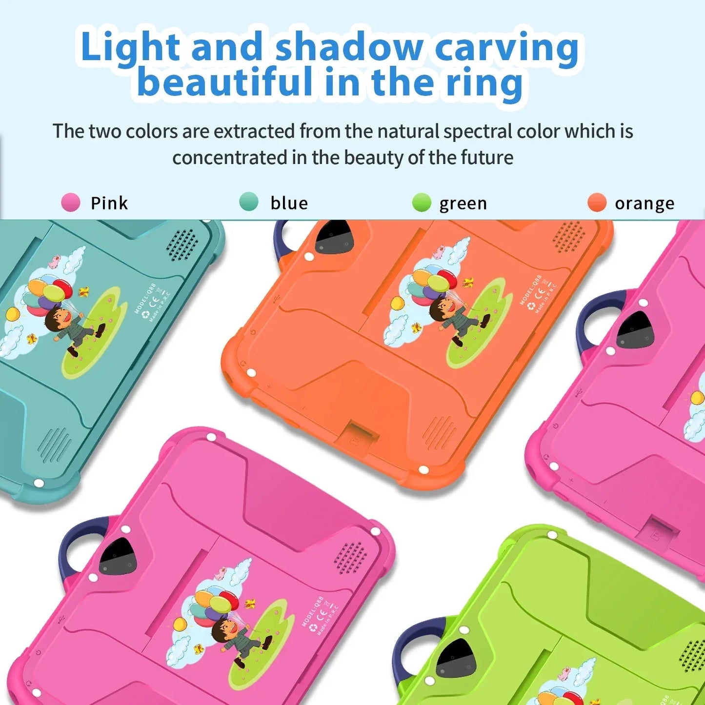 7 Inch Kids Tablet PC with Android 13 Quad Core 4GB RAM 64GB ROM Educational Learning Children's Favorite Cheap Simple Design - 1Tecbuy