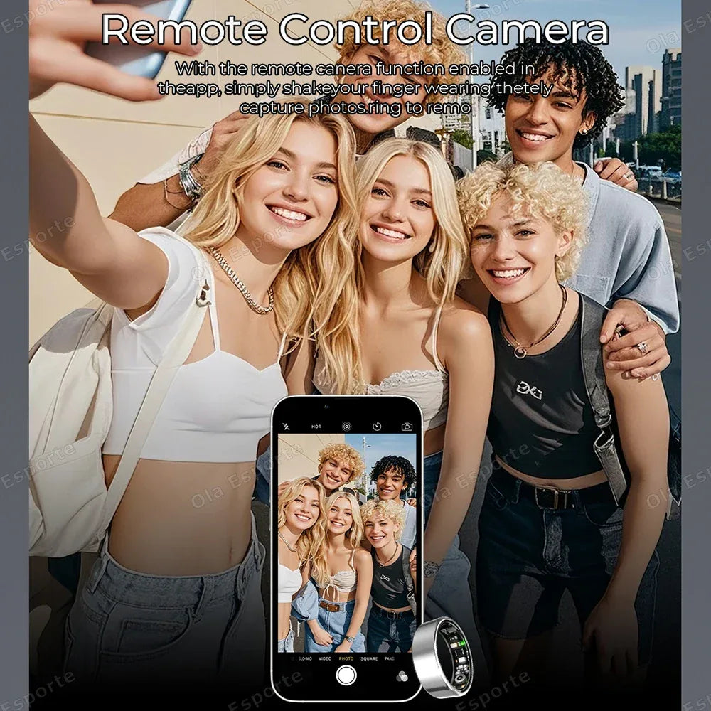 2025 Smart Ring Blood Pressure Heart Rate Sleep Monitoring Smartring IP68 & 5ATM Waterproof Multi-sport Mode Smartring Man Women - 1Tecbuy