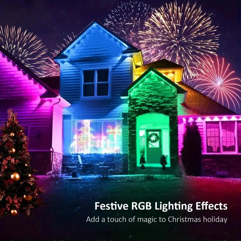 Permanent Outdoor Lights Smart RGBIC Outdoor Light Wireless APP Control Alexa Google Waterproof for Halloween Christmas Decor