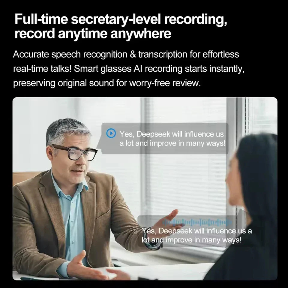 Xiaomi 1200W Camera AI Glasses Color-Changing Smart Translation Glasses Photo Video Recording Waterproof Call Smart Sunglasses - 1Tecbuy