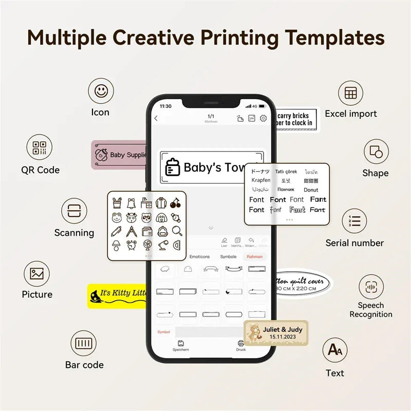 NIIMBOT D110 Upgraded Version Thermal Label Printer Mini Portable Smart Label Maker With Tape for Office Home Kitchen School - 1Tecbuy
