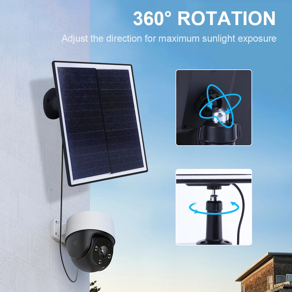 Micro USB Type-C 2 Ports Solar Panel Charger 20W 5V Shingled Solar Charging Panel Waterproof Kit for EufyCam 3 S330/3C S300/2/2C