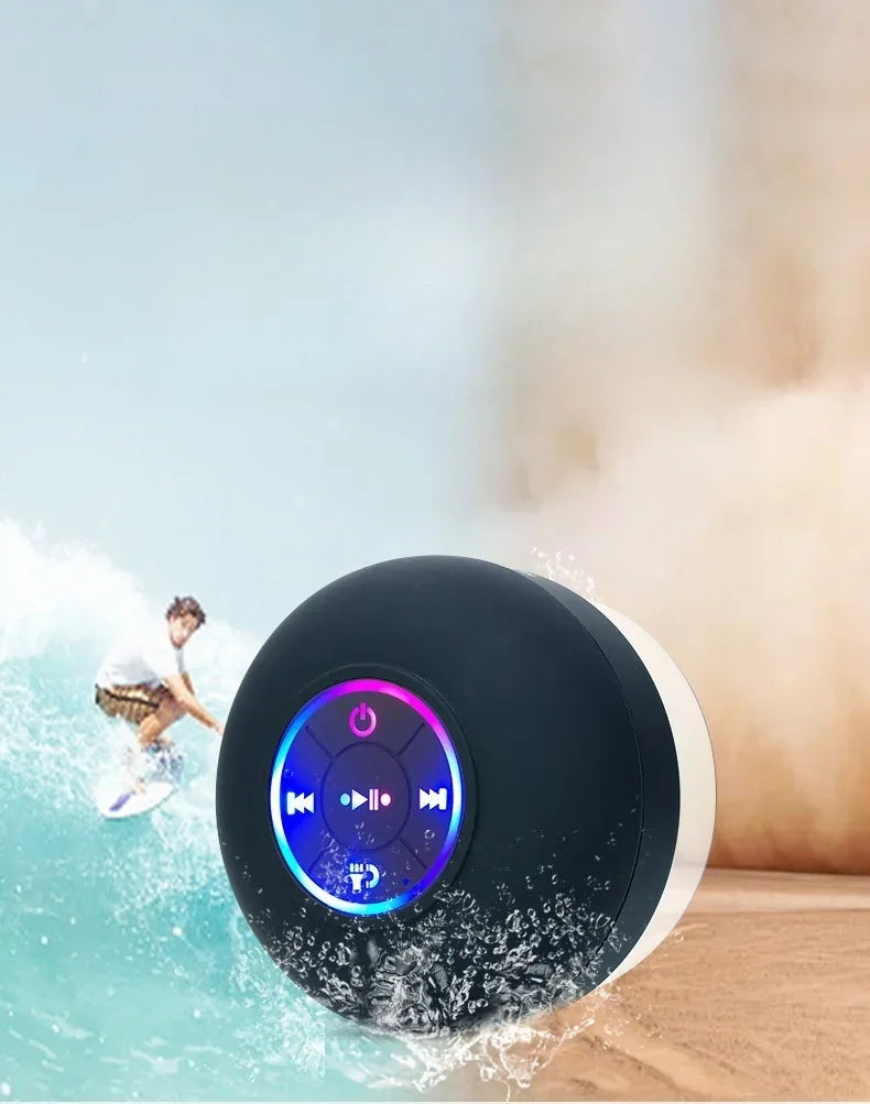 2025 New bathroom waterproof wireless LED suction Cup Mini Bluetooth speaker Portable outdoor sports stereo speakers - 1Tecbuy