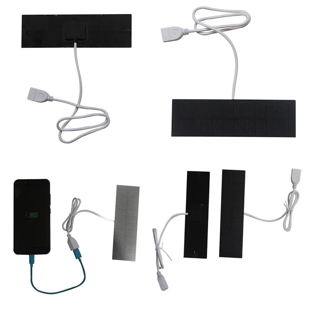 USB Solar Panel Charger Portable Battery Mobile Phone Charging Bank Charging Panel for Phones Fans Flashlight Small Power Banks - 1Tecbuy