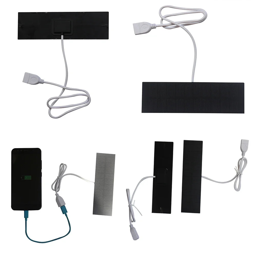 USB Solar Panel Charger Portable Battery Mobile Phone Charging Bank Charging Panel for Phones Fans Flashlight Small Power Banks