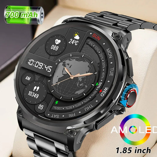 710mAh Bluetooth Call Smart Watch Men 1.85" HD Screen Multi Sports Modes Heart Rate Monitor 2025 New Smartwatch For Android IOS - 1Tecbuy