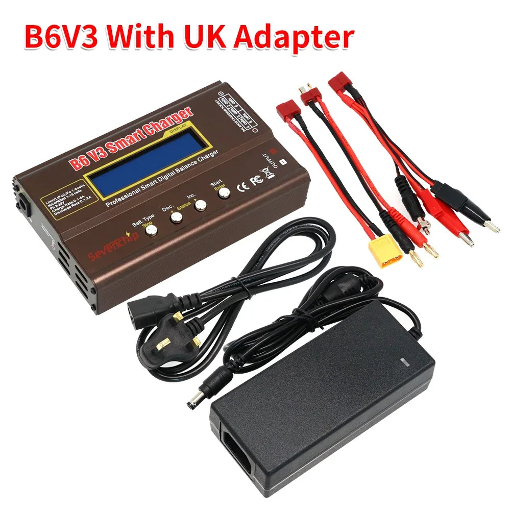 iMAX B6 V3 80W 6A Battery Charger LiHv Lipo NiMh Li-ion Ni-Cd Digital RC Charger Lipro Balance Charger Discharger 12V 5A Adapter - 1Tecbuy